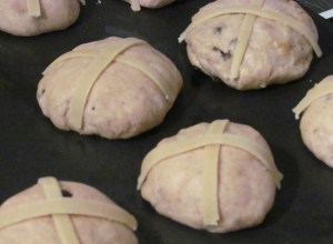 Kim's uncooked hot cross buns