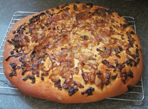 Kim's Focaccia Bread with Onion & Balsamic Topping