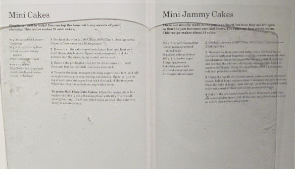 Mini Cakes & Mini Jammy Cakes