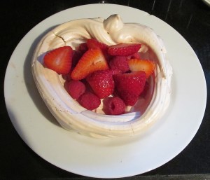 Kim's Strawberry Meringue Nests