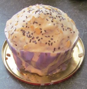 Kim's almond & chocolate chip cake
