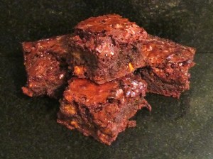 Kim's dark indulgent chocolate brownies