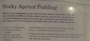 Mary Berry's Sticky Apricot Pudding