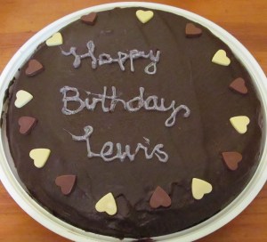 Hubby's birthday cake