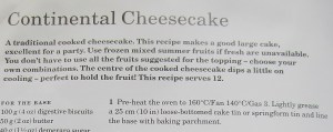 Mary Berry's continental cheesecake